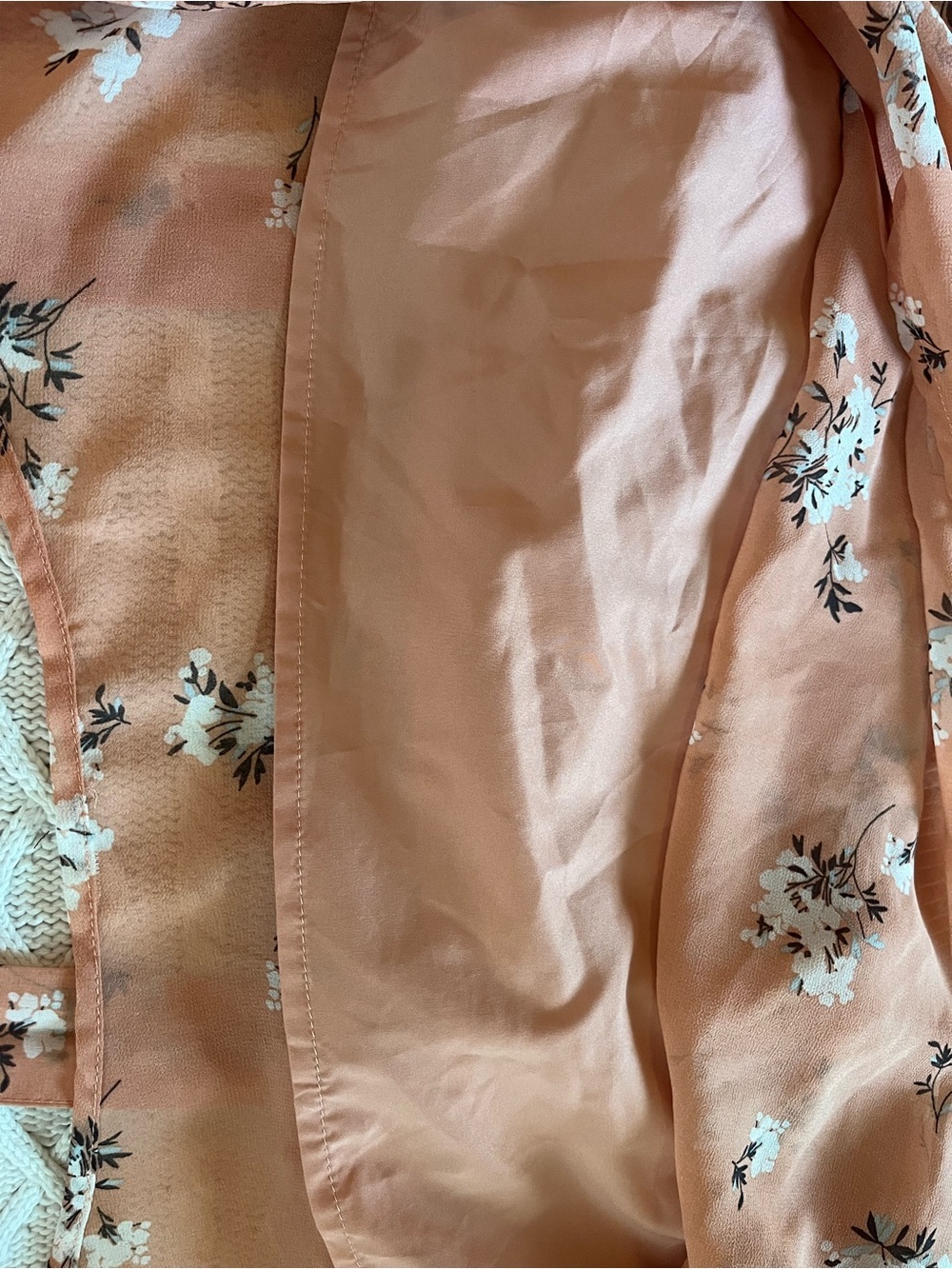 Ava & Viv Dusty Coral Floral Pleated Midi Asymmetrical Lined Dress Size 1X - Picture 5 of 16